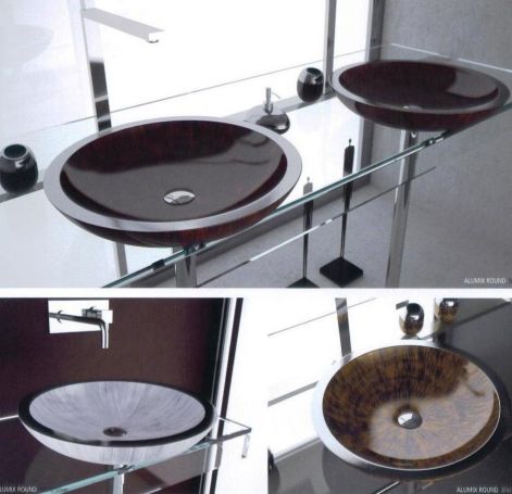 Fürdőszoba design Alumix ROUND mosdó